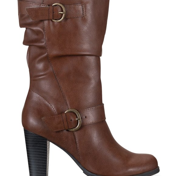 Sachip   Heel Mid shaft  Boot Cognac - Picture 2 of 6